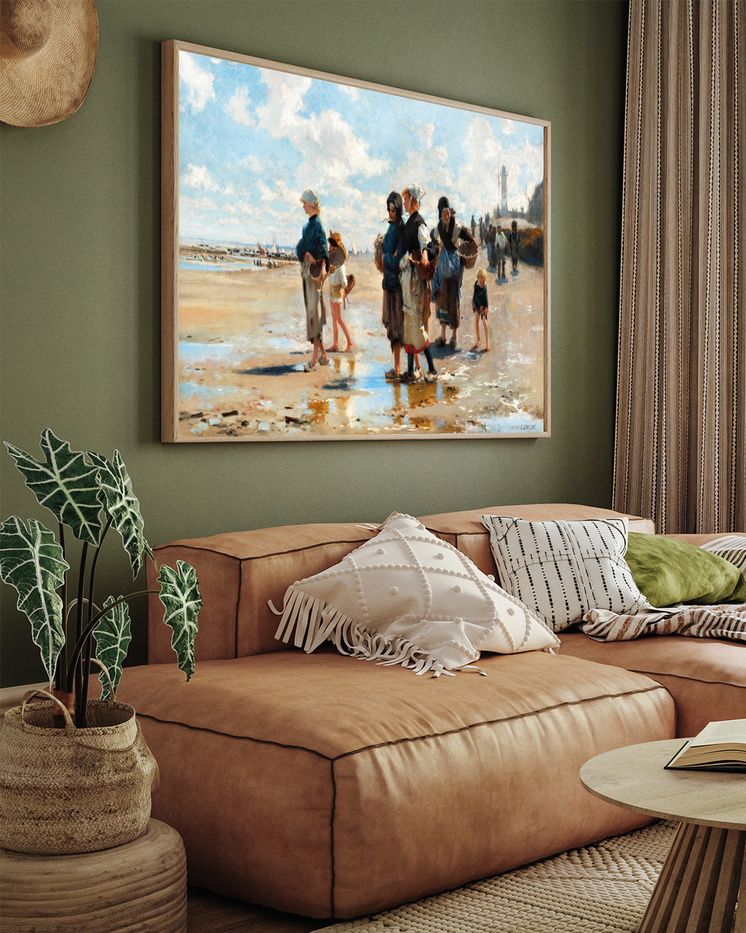 En Route Pour La Pêche painting by John Singer Sargent 3 : 4 Horizontal New Premium Wall Art Canvas by MeriDeewar