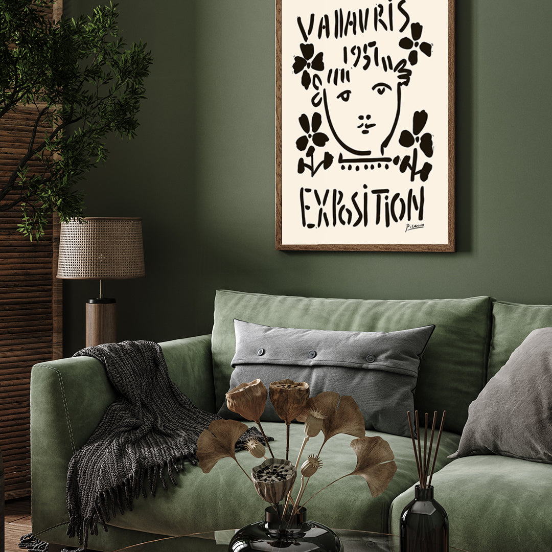 Expositon2 Poster by Pablo Picasso 3 : 4 Vertical New Premium Wall Art Canvas by MeriDeewar