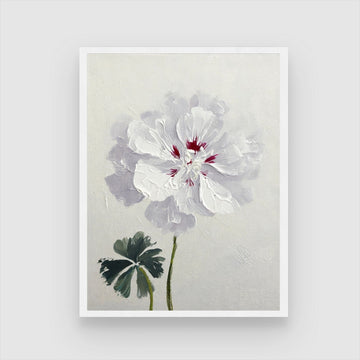 Expressive Geranium Floral Abstract Painting 3 : 4 Vertical New Premium Wall Art Canvas by MeriDeewar