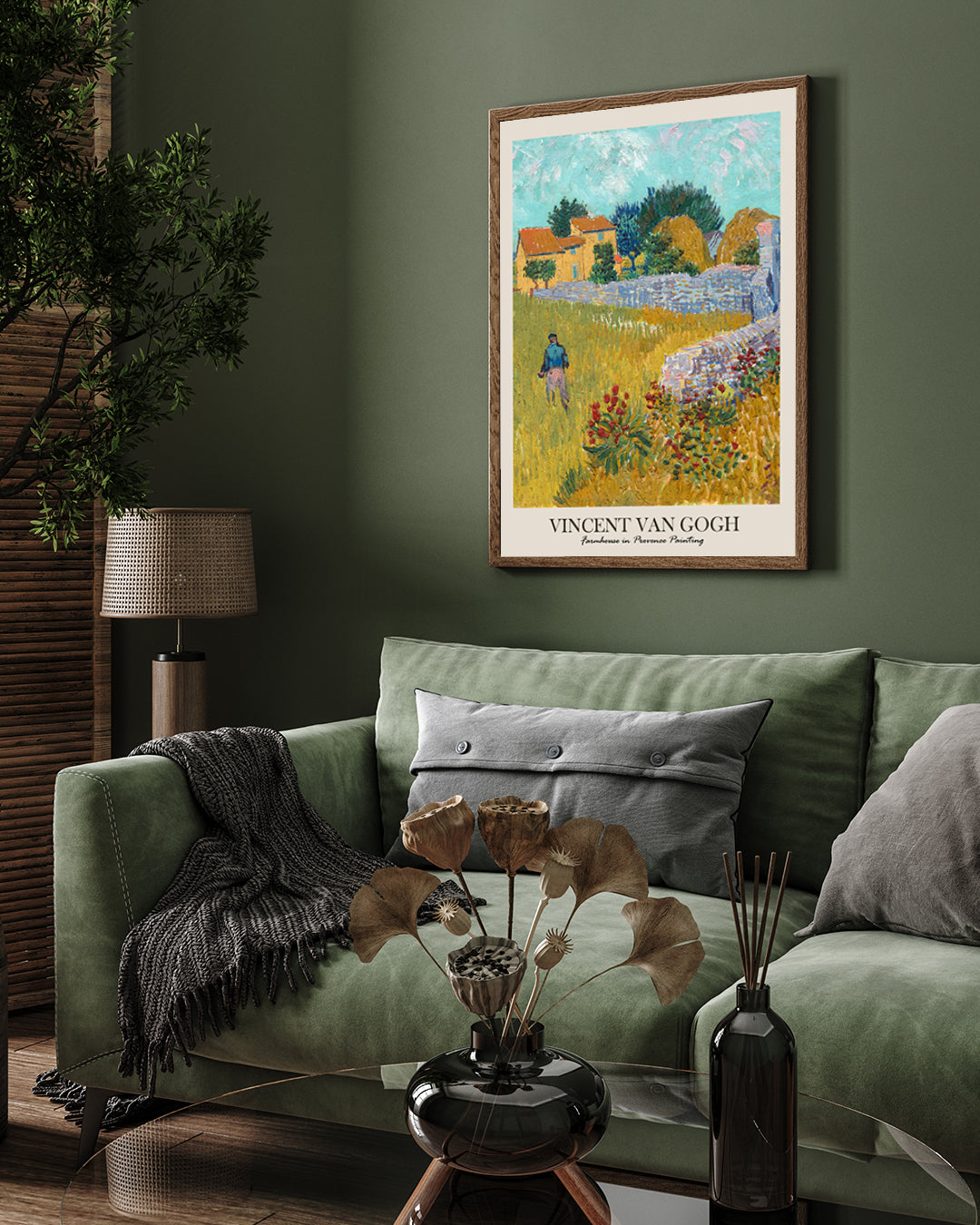 Farmhouse in Provence Painting by Vincent van Gogh 3 : 4 Vertical New Premium Wall Art Canvas by MeriDeewar