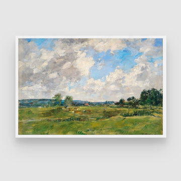 Fields Beneath the Sky – Impressionist Landscape Wall Art 2 : 3 Horizontal Premium Wall Art Canvas by MeriDeewar