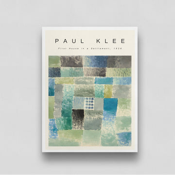 First House in a Settlement by Paul Klee 3 : 4 Vertical New Premium Wall Art Canvas by MeriDeewar