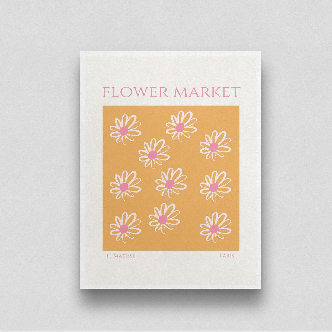 Flower Market Paris Poster 3 : 4 Vertical New Premium Wall Art Canvas by MeriDeewar