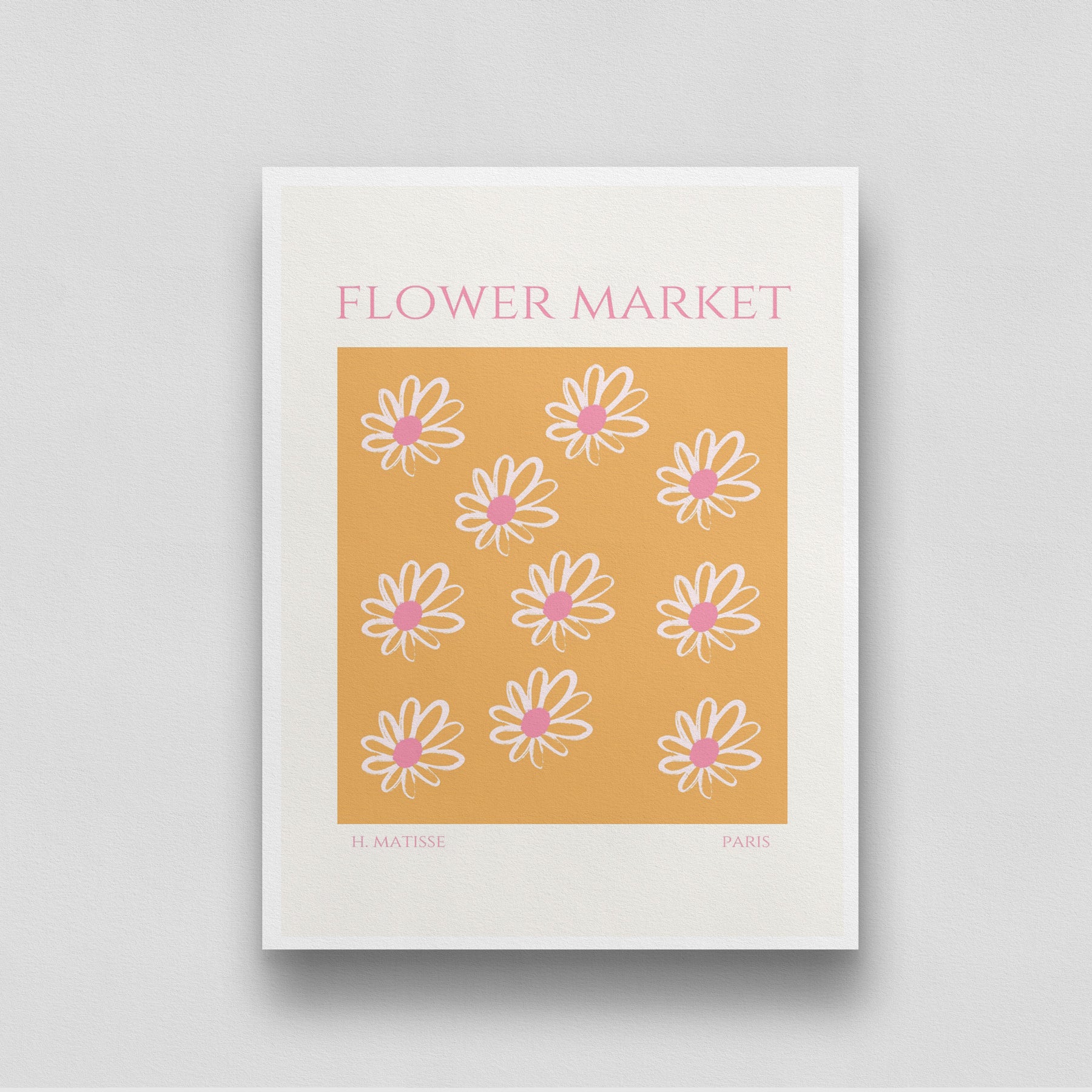 Flower Market Paris Poster 3 : 4 Vertical New Premium Wall Art Canvas by MeriDeewar