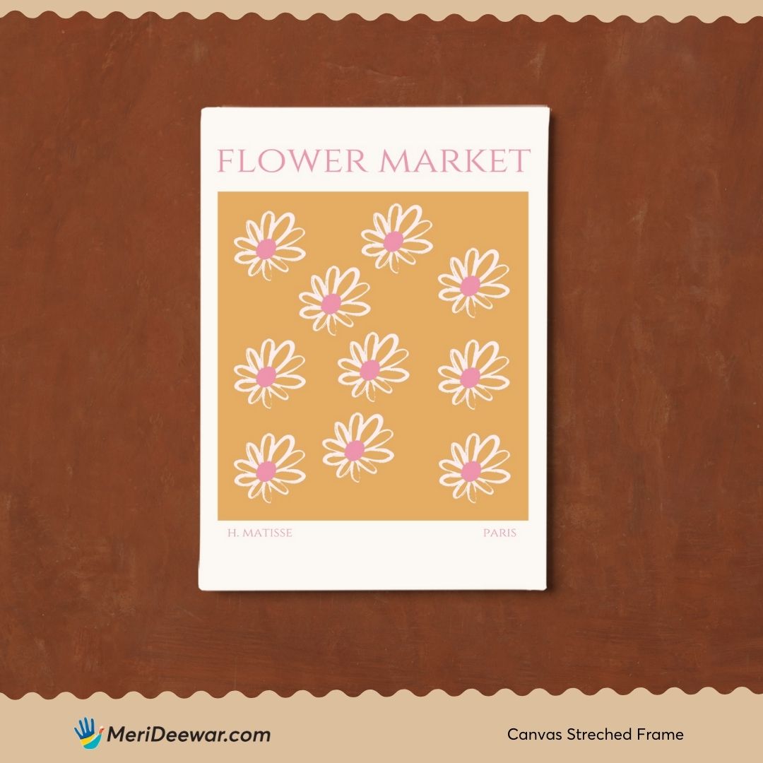 Flower Market Paris Poster 3 : 4 Vertical New Premium Wall Art Canvas by MeriDeewar