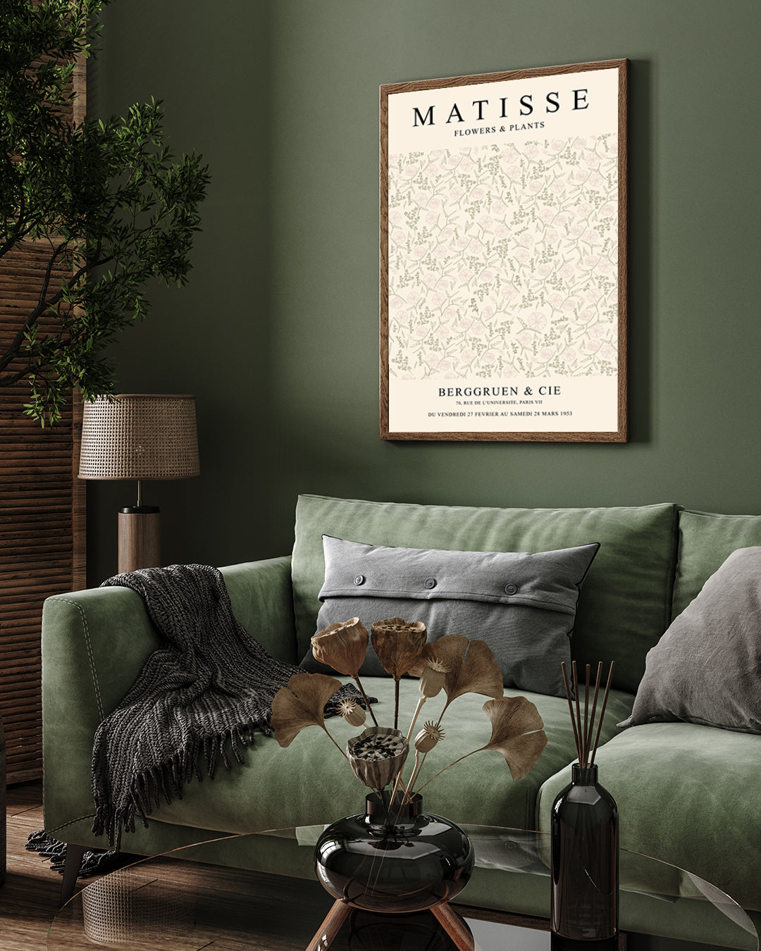 Flower & Plants Poster by Henri Matisse 3 : 4 Vertical New Premium Wall Art Canvas by MeriDeewar