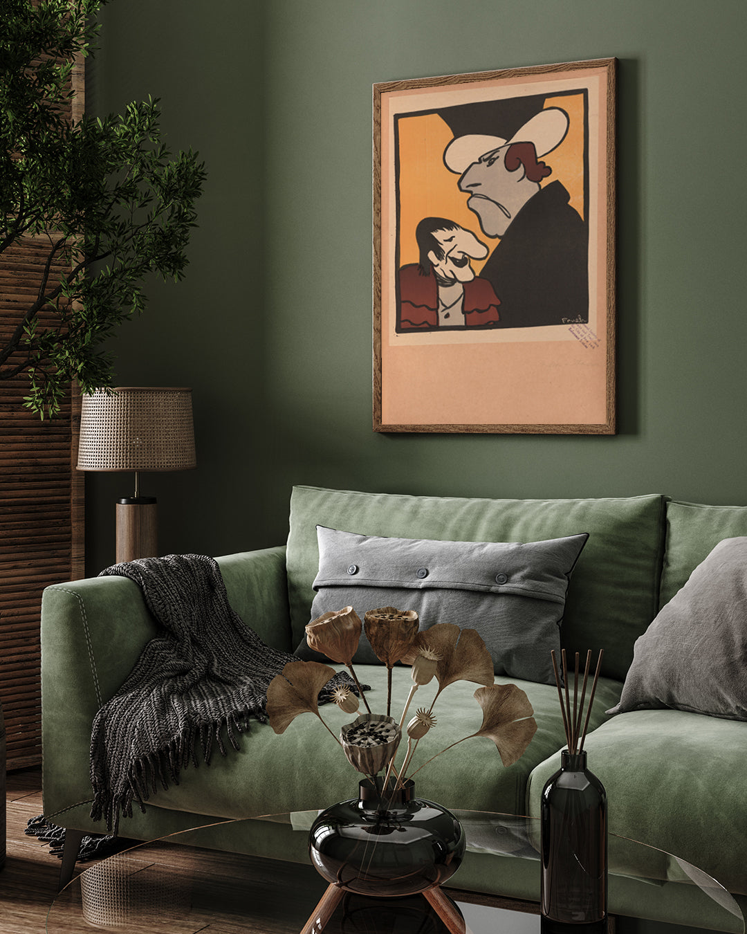 Francis Wilson and De Wolf Hopper Poster by Lieber and Lewis 3 : 4 Vertical New Premium Wall Art Canvas by MeriDeewar