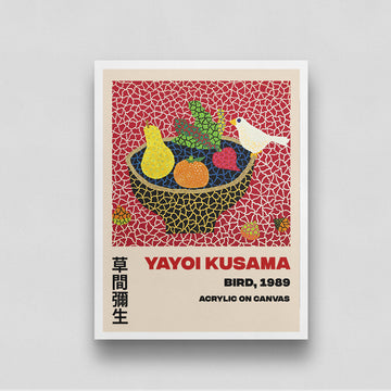 Fruit Bowl painting by Yayoi Kusama 3 : 4 Vertical New Premium Wall Art Canvas by MeriDeewar