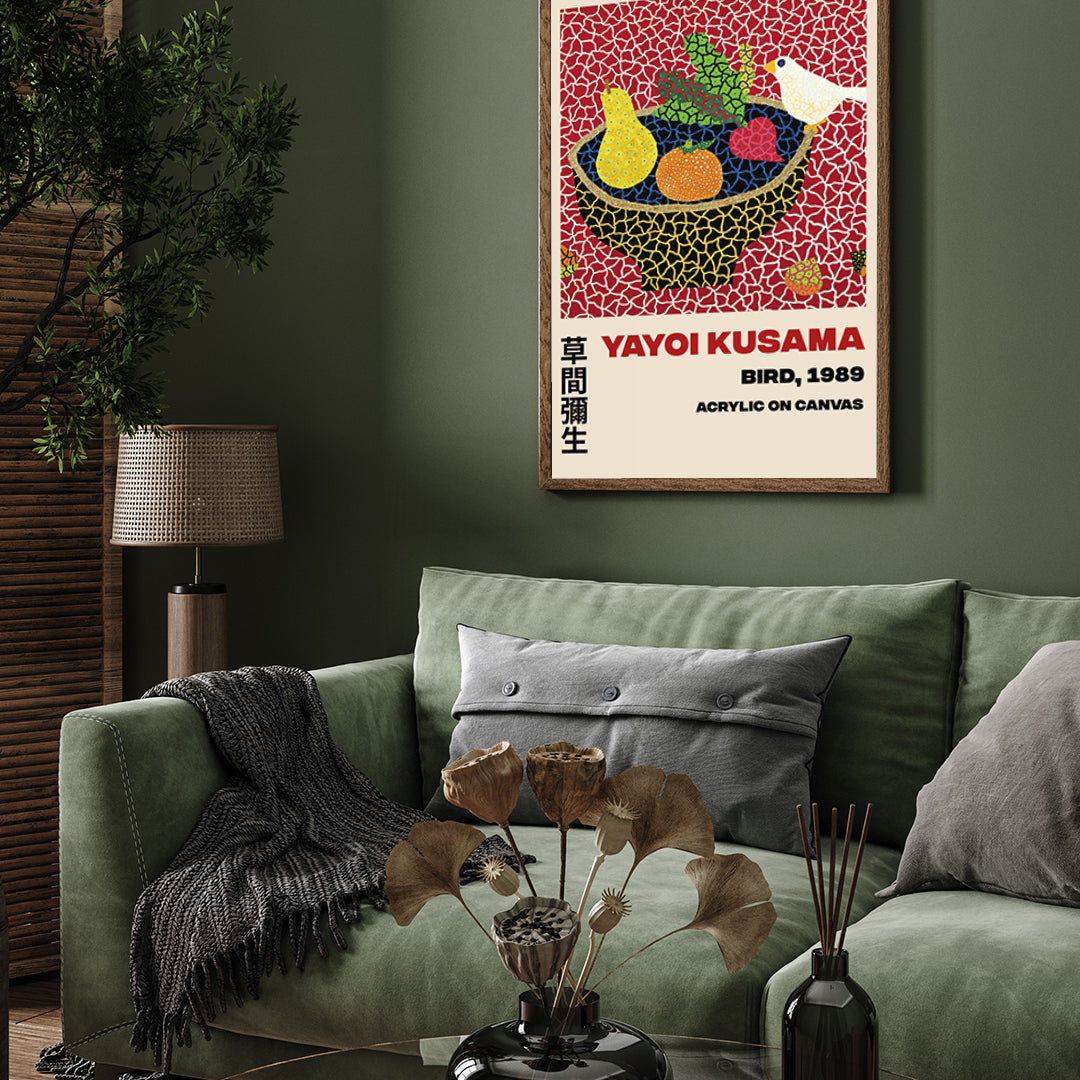 Fruit Bowl painting by Yayoi Kusama 3 : 4 Vertical New Premium Wall Art Canvas by MeriDeewar