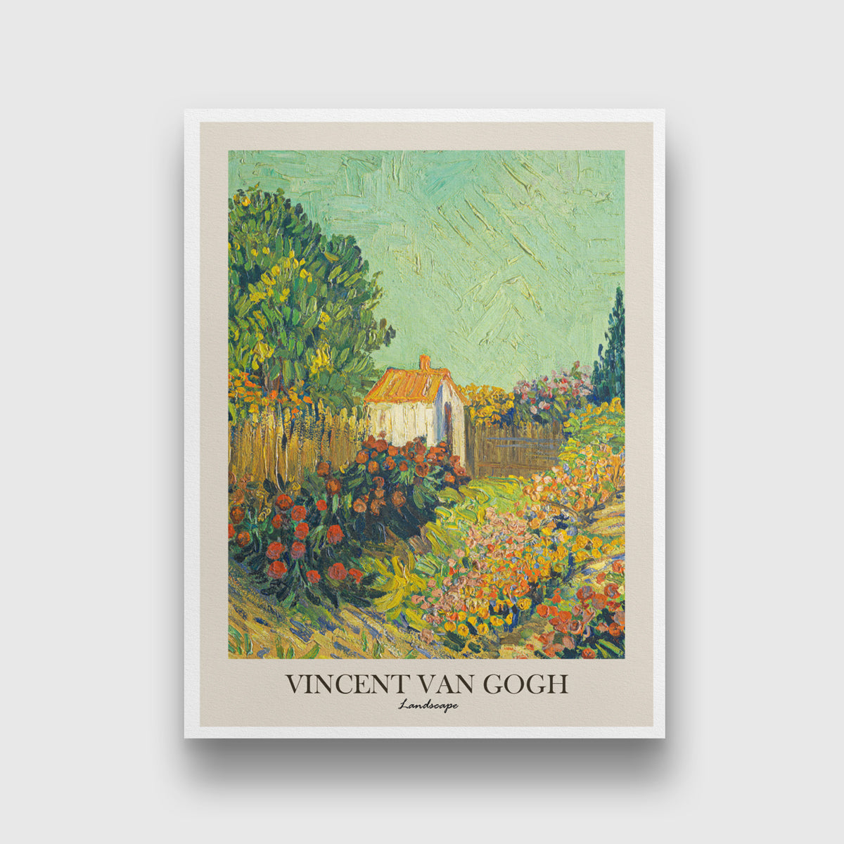 Garden Landscape Painting  by Vincent Van Gogh 3 : 4 Vertical New Premium Wall Art Canvas by MeriDeewar