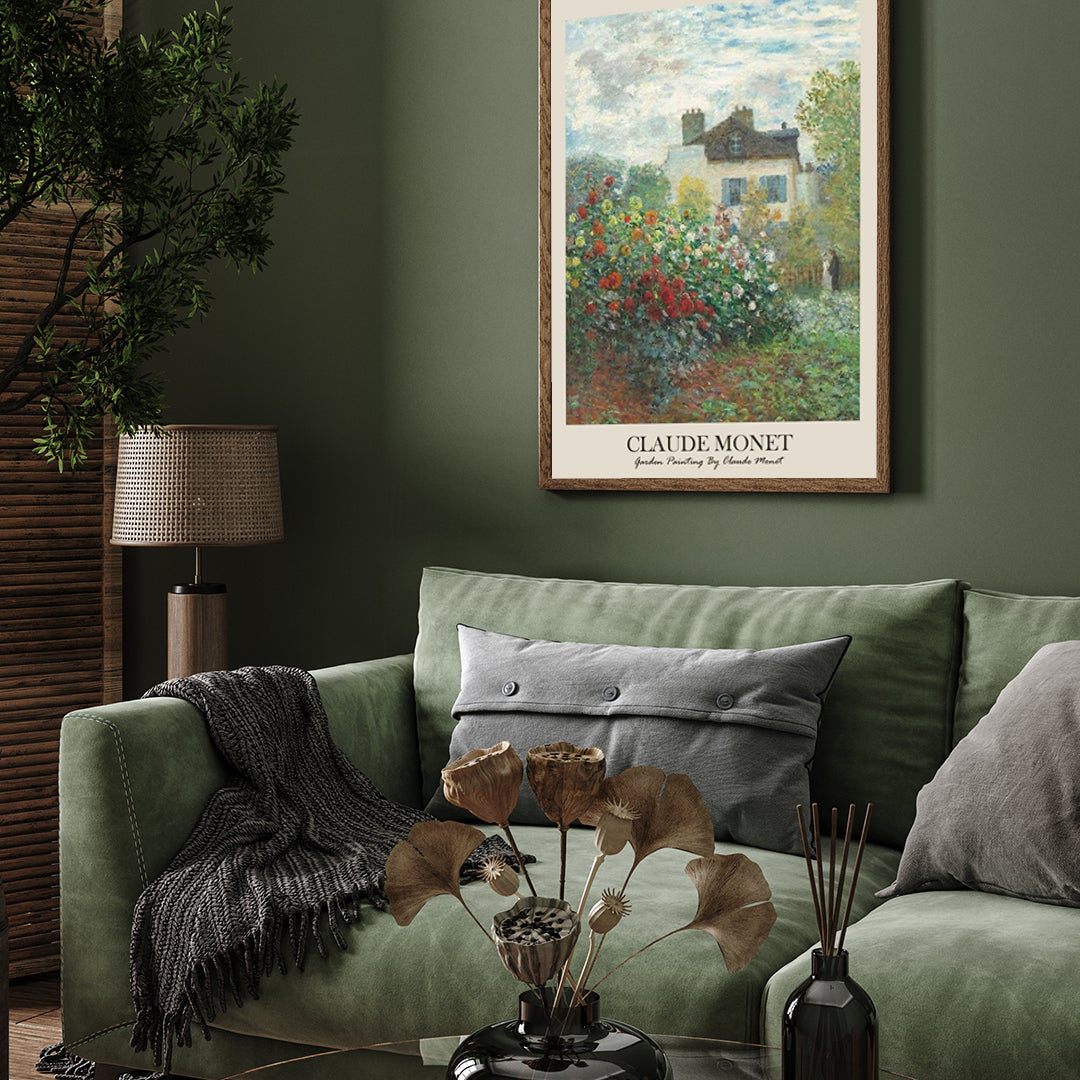 Garden Painting by Claude Monet 3 : 4 Vertical New Premium Wall Art Canvas by MeriDeewar