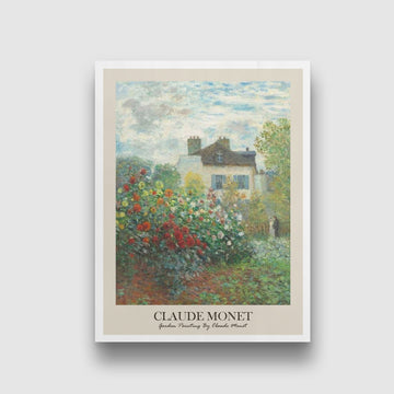Garden Painting by Claude Monet 3 : 4 Vertical New Premium Wall Art Canvas by MeriDeewar
