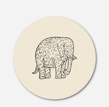 Gestel Elephant Circular Canvas Frame Circular Canvas Frame Premium Wall Art Canvas by MeriDeewar