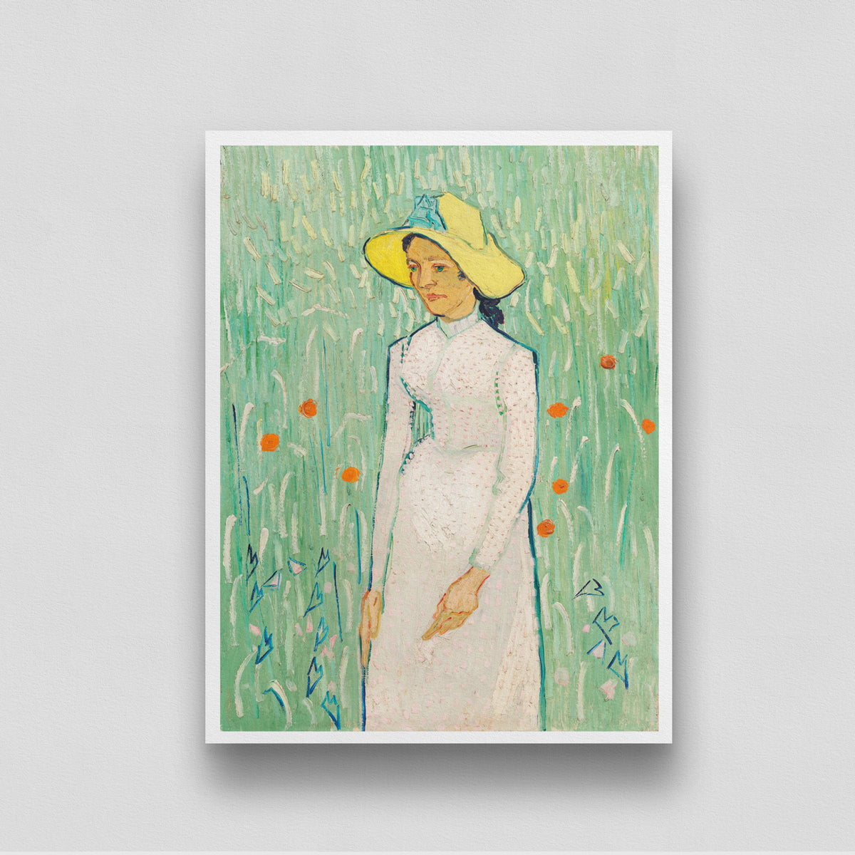 Girl in White by Vincent Van Gogh 3 : 4 Vertical New Premium Wall Art Canvas by MeriDeewar