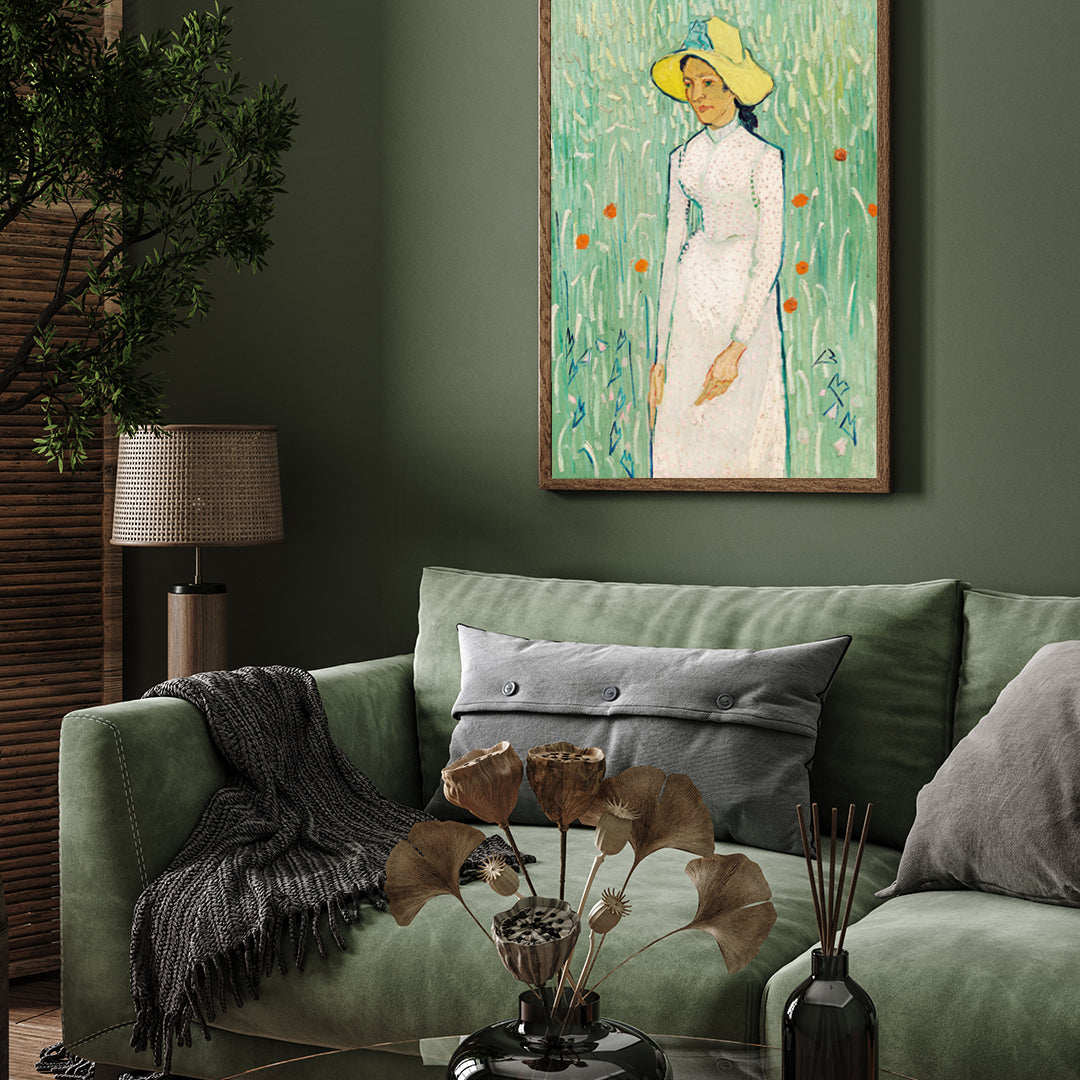 Girl in White by Vincent Van Gogh 3 : 4 Vertical New Premium Wall Art Canvas by MeriDeewar