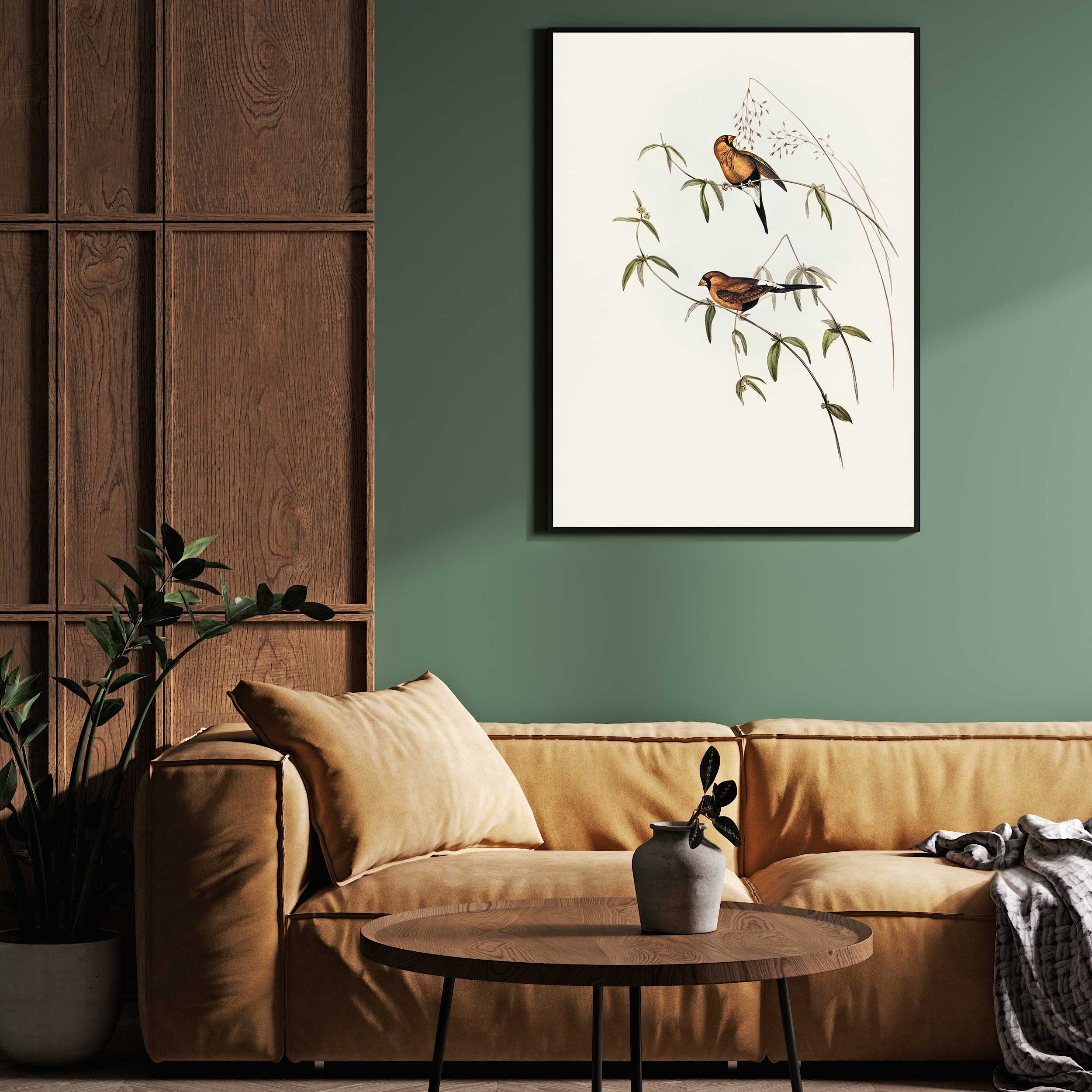 Graceful Bird Artwork: Perfect Wall Décor - MeriDeewar.com 2 : 3 Vertical Premium Wall Art Canvas by MeriDeewar