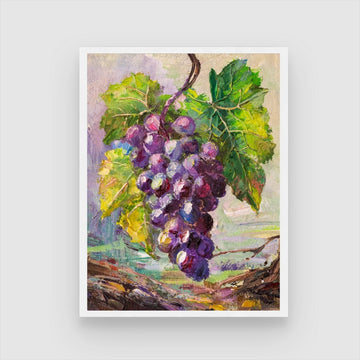 Grape Abstract Painting β Unique Art for Your Home 3 : 4 Vertical New Premium Wall Art Canvas by MeriDeewar