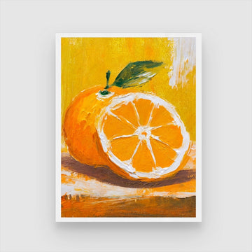 Grapefruit Abstract Canvas Art - Bold Colors for Modern Spaces 3 : 4 Vertical New Premium Wall Art Canvas by MeriDeewar