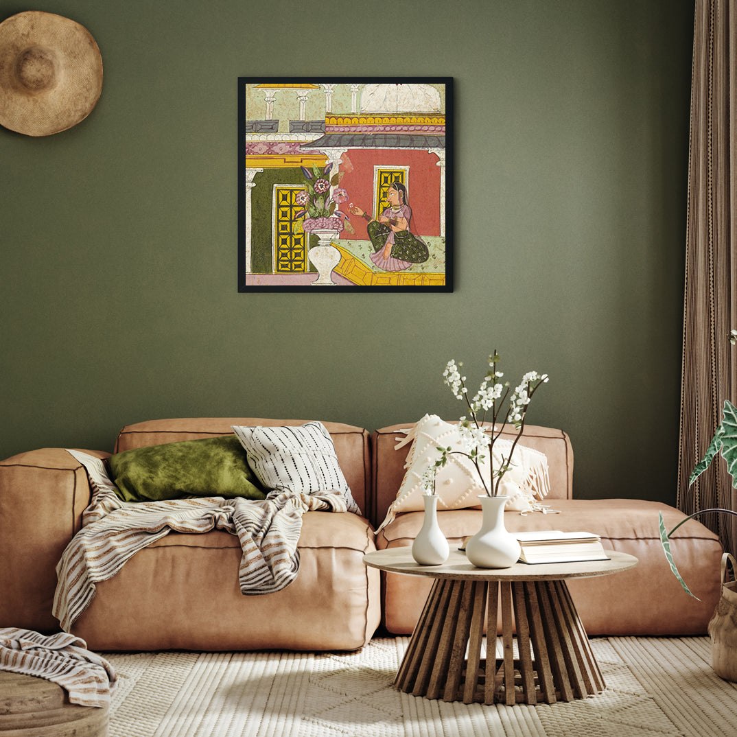 Gunakali ragini Painting 5 : 6 Vertical Premium Wall Art Canvas by MeriDeewar