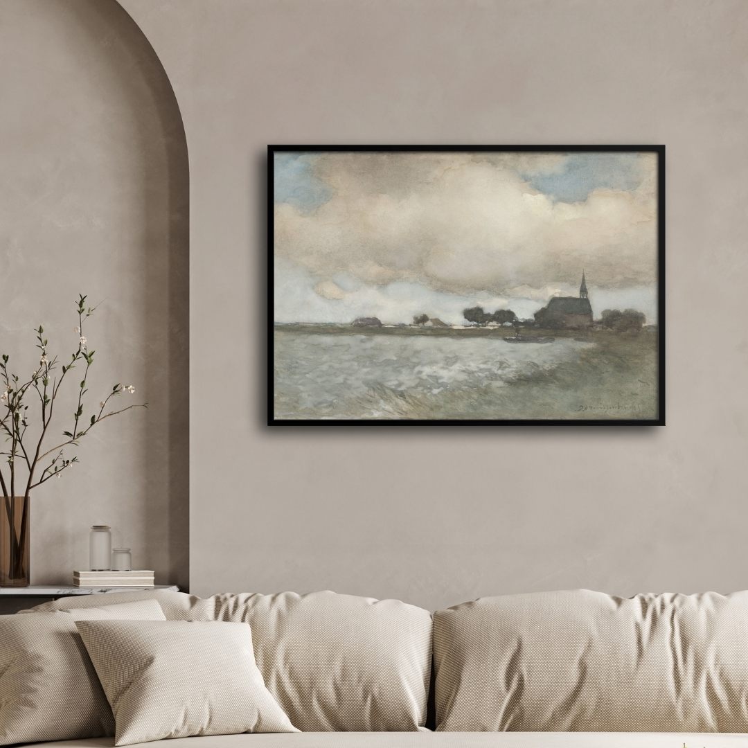 Heavenly Clouds: Captivating Landscape Art | MeriDeewar 2 : 3 Horizontal Premium Wall Art Canvas by MeriDeewar