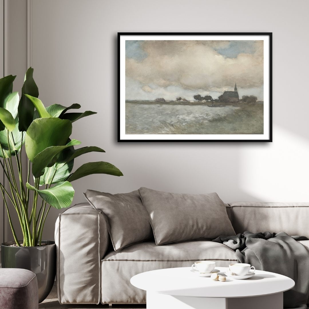 Heavenly Clouds: Captivating Landscape Art | MeriDeewar 2 : 3 Horizontal Premium Wall Art Canvas by MeriDeewar