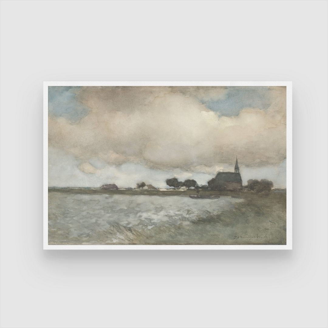 Heavenly Clouds: Captivating Landscape Art | MeriDeewar 2 : 3 Horizontal Premium Wall Art Canvas by MeriDeewar