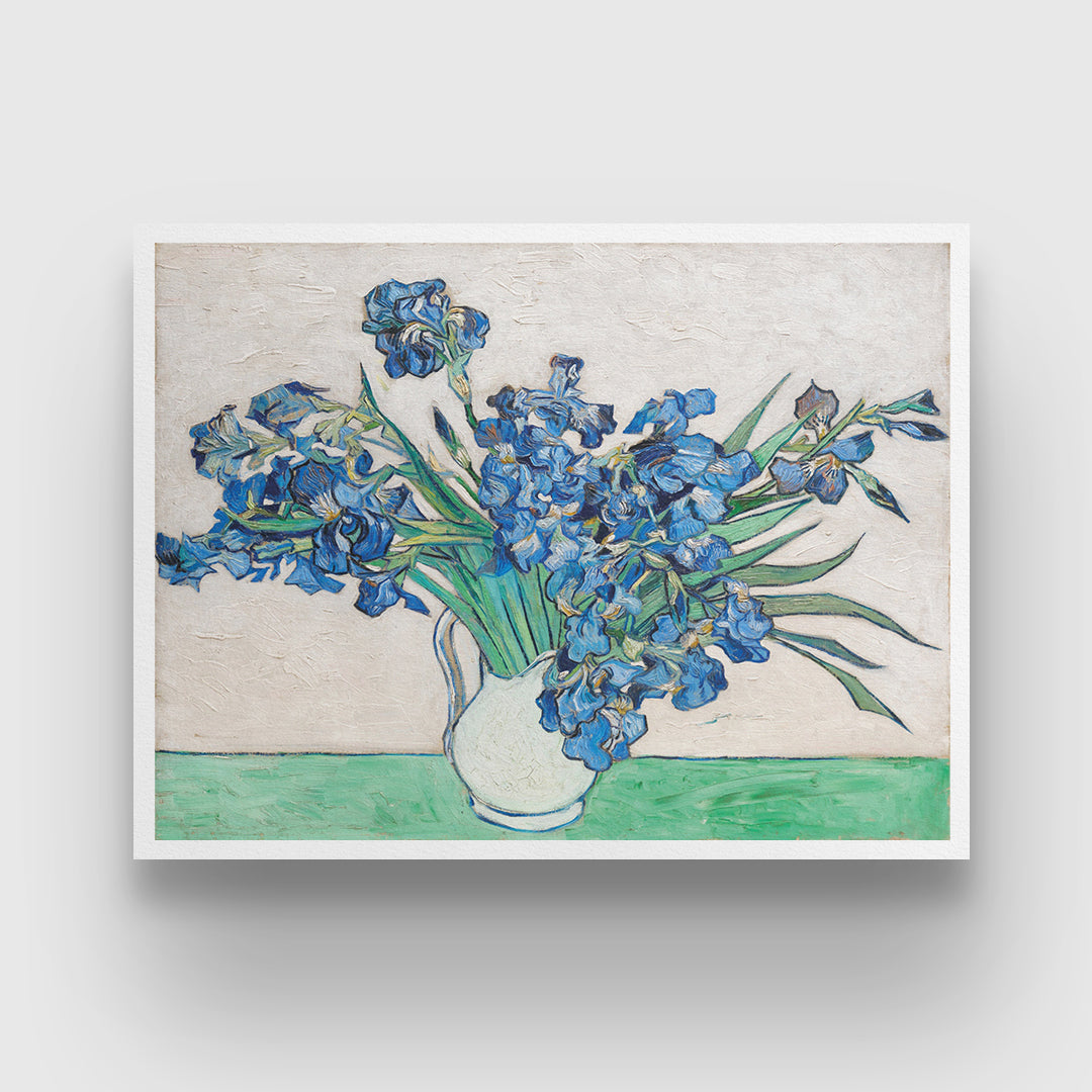 Irises in a Vase Painting Vincent Van Gogh 3 : 4 Horizontal New Premium Wall Art Canvas by MeriDeewar