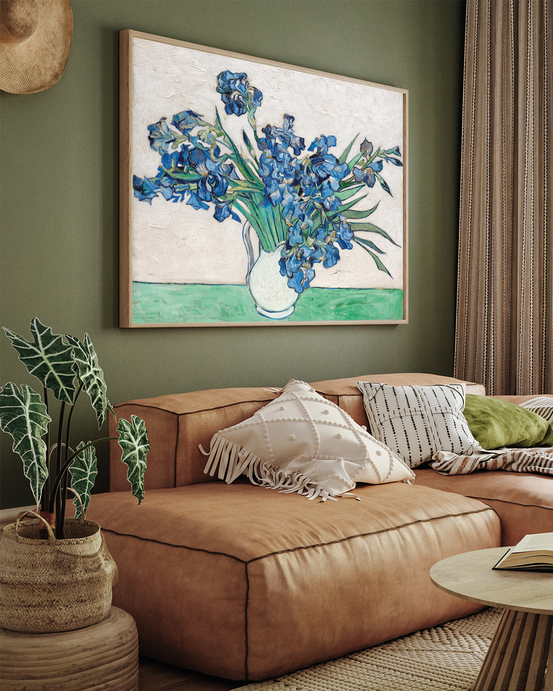 Irises in a Vase Painting Vincent Van Gogh 3 : 4 Horizontal New Premium Wall Art Canvas by MeriDeewar