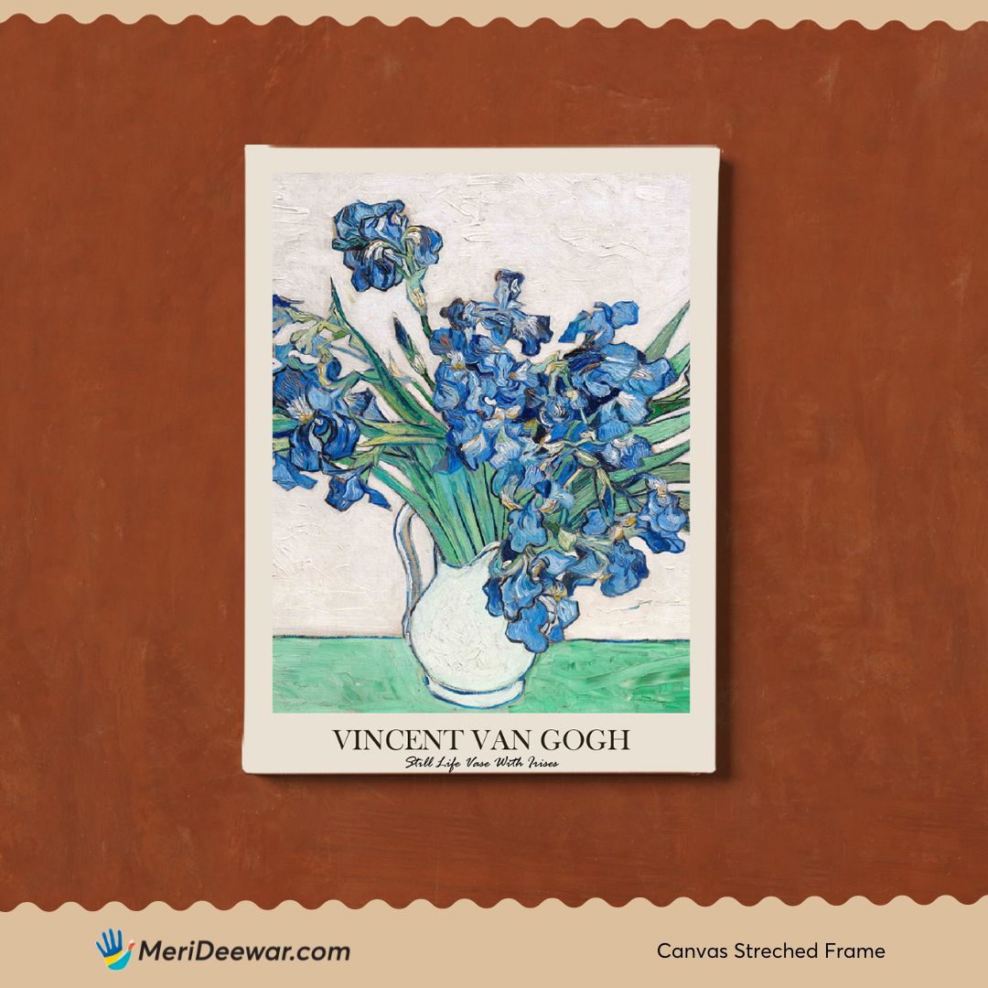 Irises Painting by Vincent van Gogh 3 : 4 Vertical New Premium Wall Art Canvas by MeriDeewar