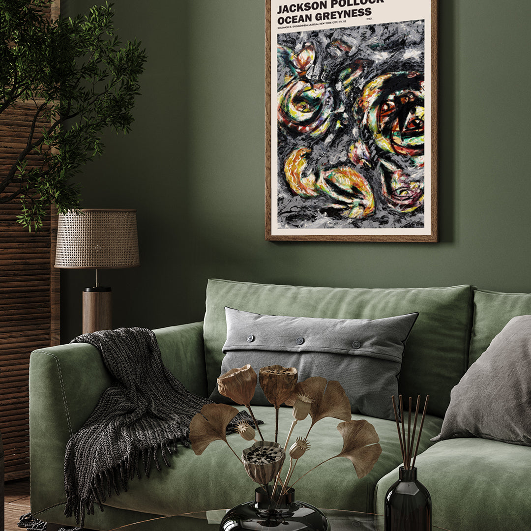 Jackson Pollock Ocean Greyness Poster 3 : 4 Vertical New Premium Wall Art Canvas by MeriDeewar