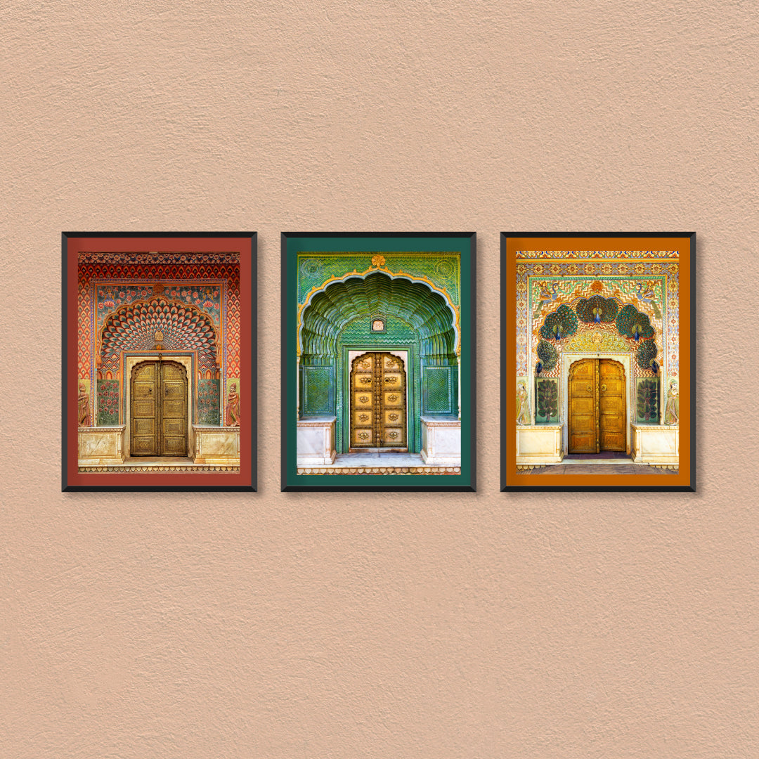 Jaipur Palace Wall Art: Royal Heritage Painting - MeriDeewar Walls Premium Wall Art Canvas by MeriDeewar