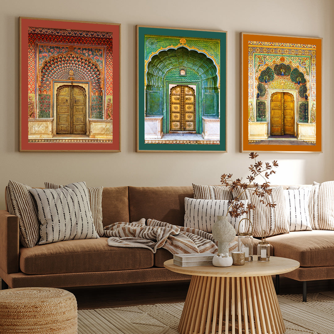 Jaipur Palace Wall Art: Royal Heritage Painting - MeriDeewar Walls Premium Wall Art Canvas by MeriDeewar