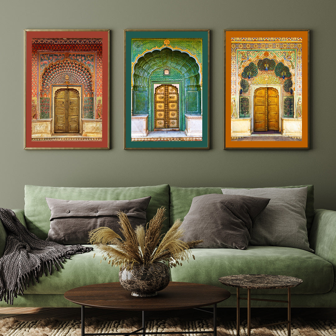 Jaipur Palace Wall Art: Royal Heritage Painting - MeriDeewar Walls Premium Wall Art Canvas by MeriDeewar