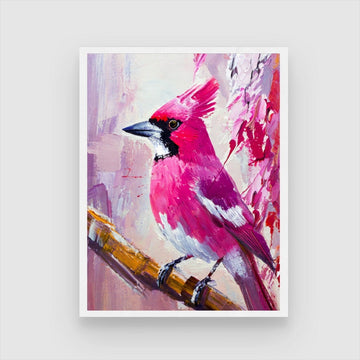 Jay Bird Abstract Art Painting - Modern Wall Art Collection 3 : 4 Vertical New Premium Wall Art Canvas by MeriDeewar