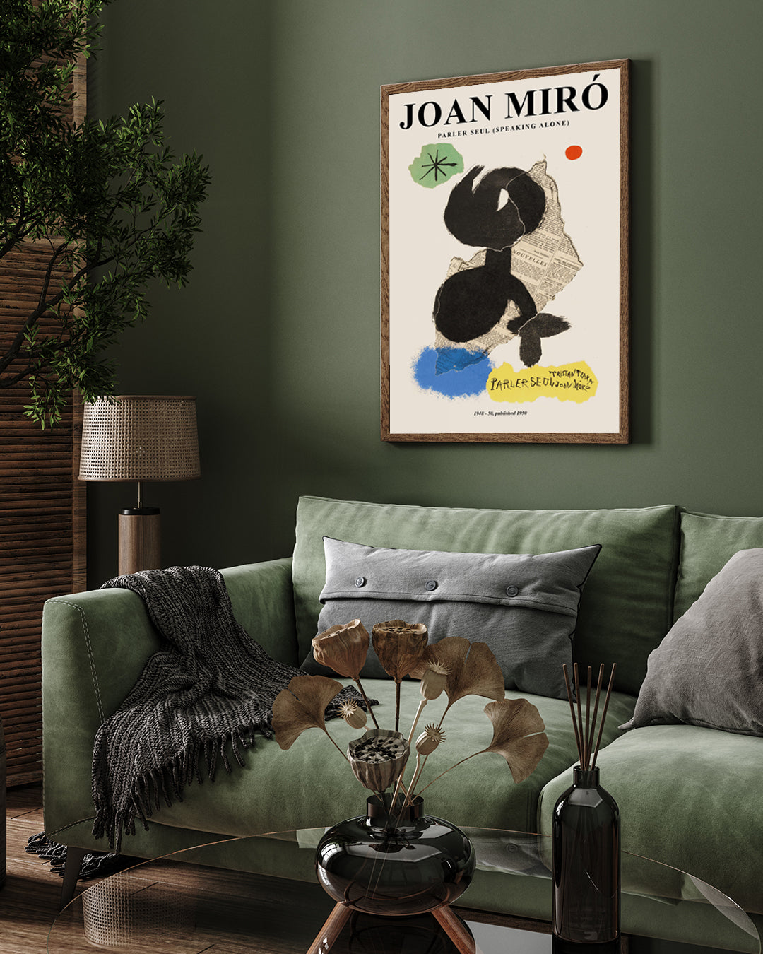 Joan Miro Parler Seul Poster 3 : 4 Vertical New Premium Wall Art Canvas by MeriDeewar