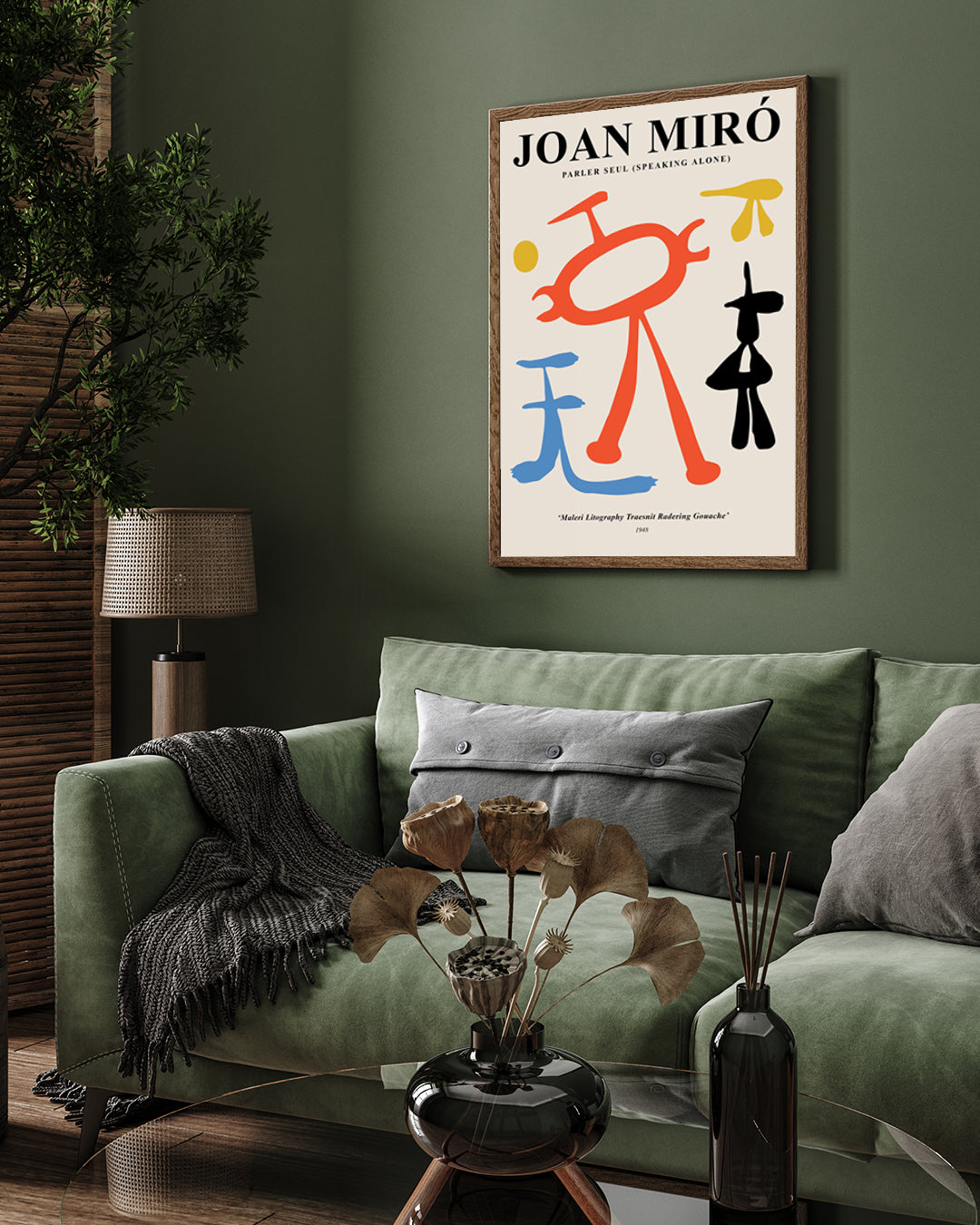 Joan Miro Speaking Alone Poster 3 : 4 Vertical New Premium Wall Art Canvas by MeriDeewar
