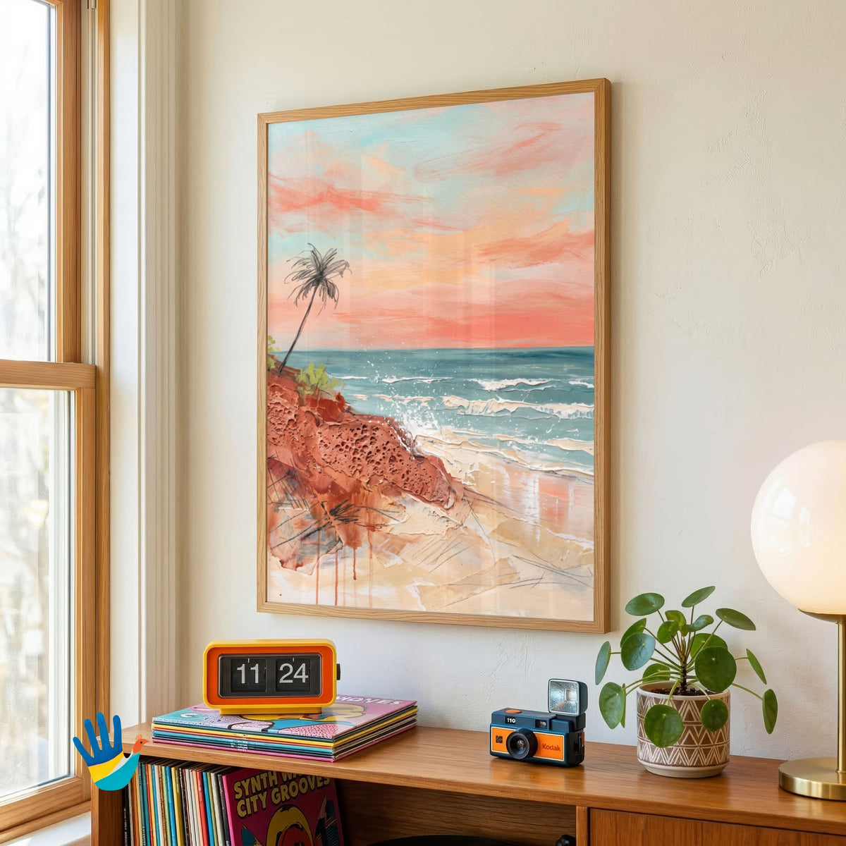 Konkan Shore | Goa Coastal Abstract Wall Art 3 : 4 Vertical Premium Wall Art Canvas by MeriDeewar
