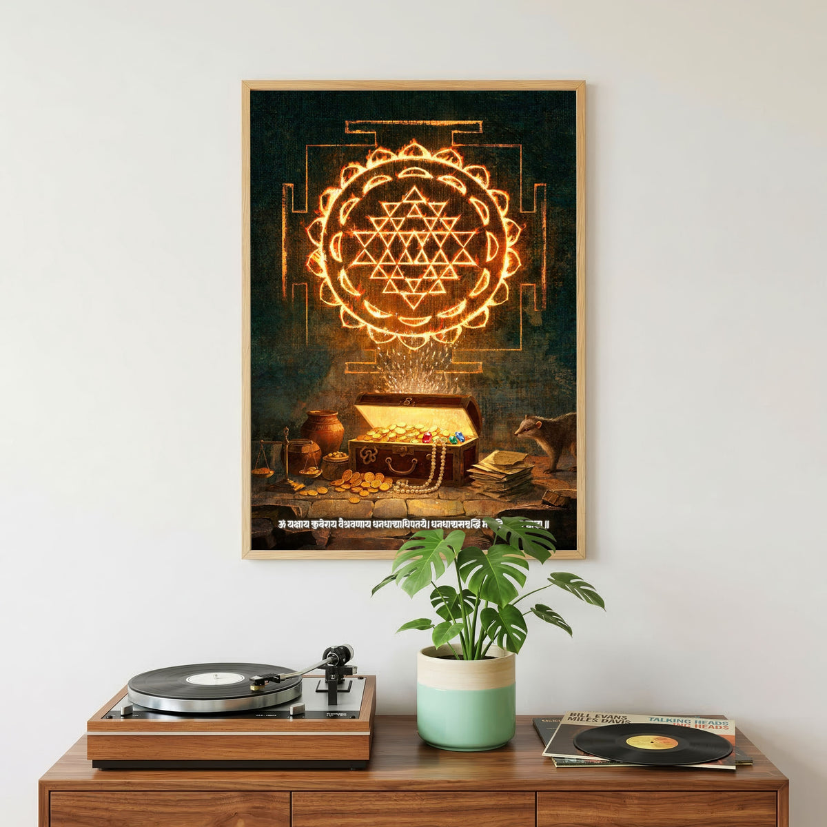 Kuber Yantra | Yantra Wall Art 3 : 4 Vertical Premium Wall Art Canvas by MeriDeewar