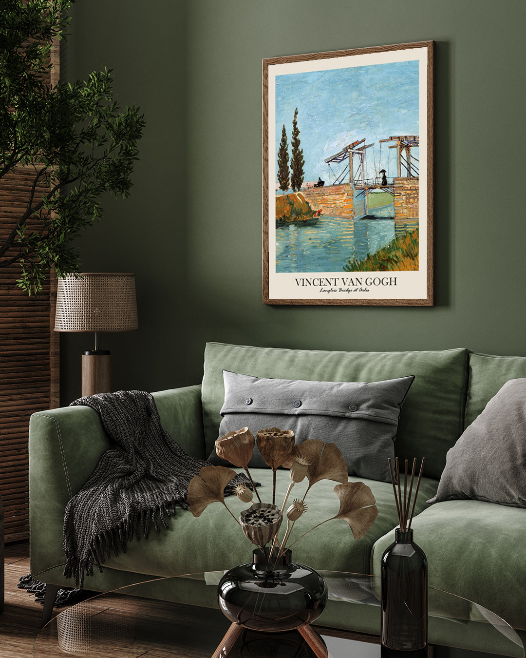 Langlois Bridge at Arles Painting by Vincent van Gogh 3 : 4 Vertical New Premium Wall Art Canvas by MeriDeewar