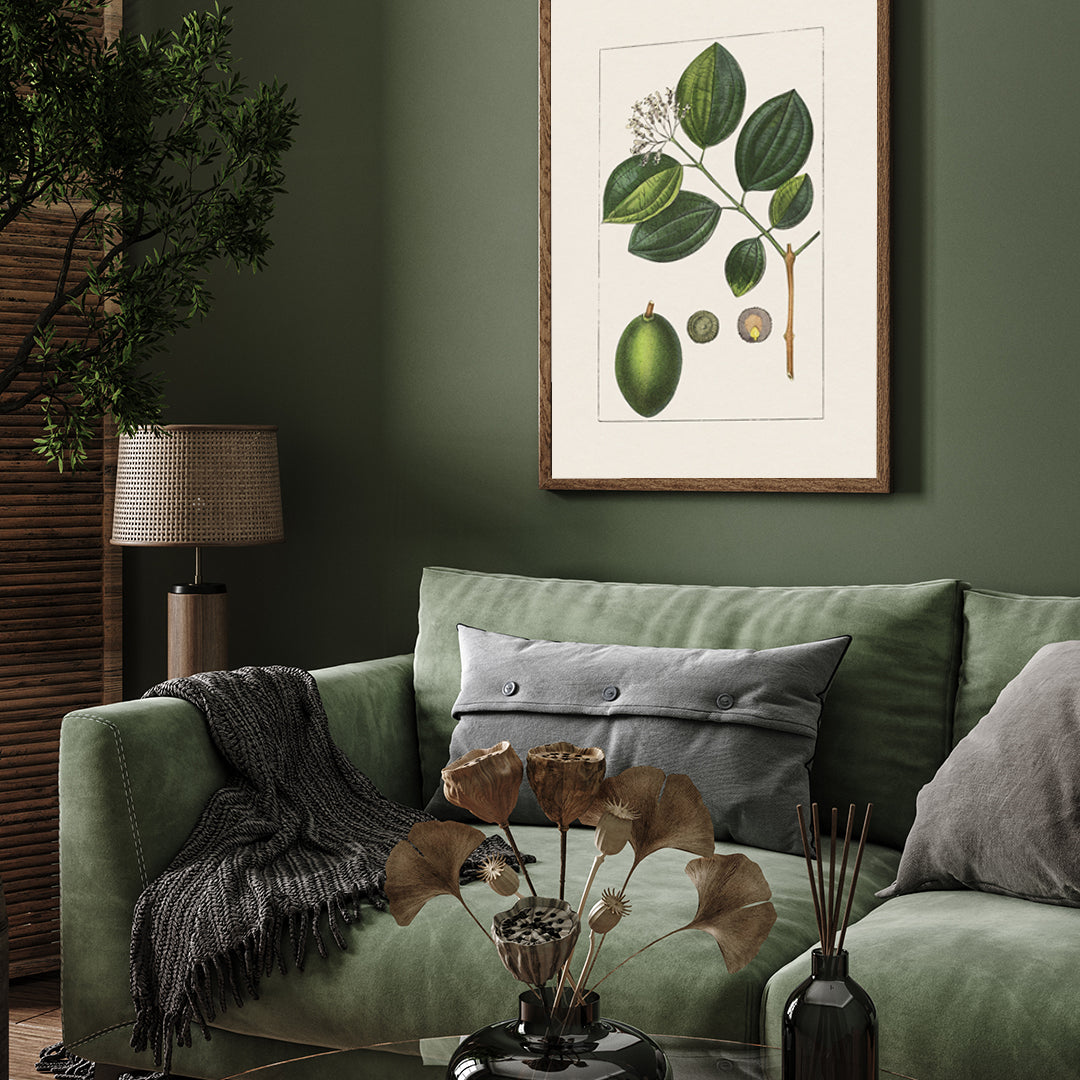 Lime Branch Poster 3 : 4 Vertical New Premium Wall Art Canvas by MeriDeewar