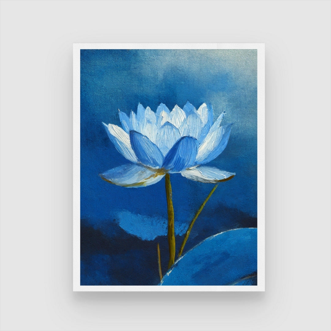 Lotus Flower Artistic Canvas - Abstract Masterpiece 3 : 4 Vertical New Premium Wall Art Canvas by MeriDeewar