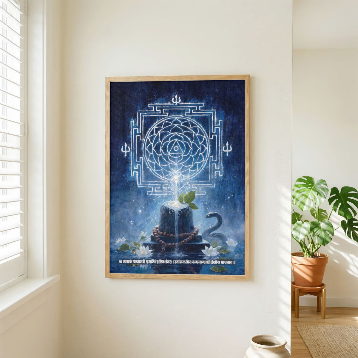 Mahamrityunjaya Yantra | Yantra Wall Art 3 : 4 Vertical Premium Wall Art Canvas by MeriDeewar