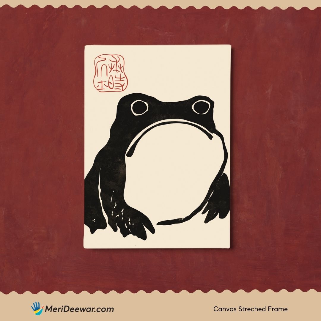 Matsumoto Hoji Japanese Frog Poster 3 : 4 Vertical New Premium Wall Art Canvas by MeriDeewar