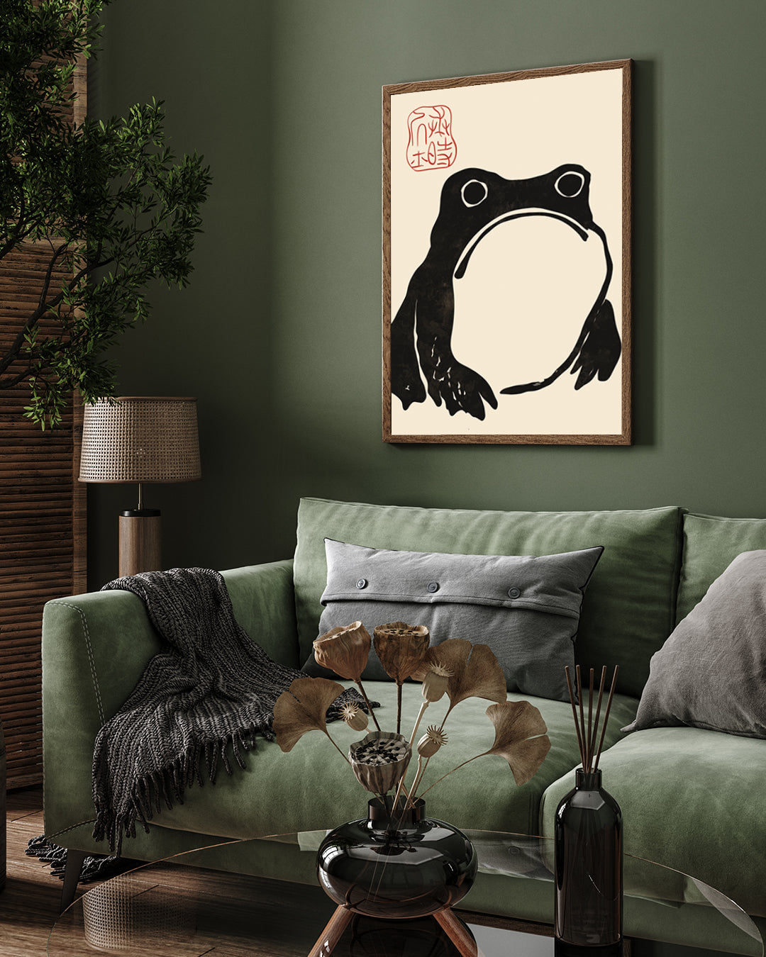 Matsumoto Hoji Japanese Frog Poster 3 : 4 Vertical New Premium Wall Art Canvas by MeriDeewar