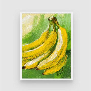 Modern Banana Abstract Painting - Eye-Catching Wall Art 3 : 4 Vertical New Premium Wall Art Canvas by MeriDeewar