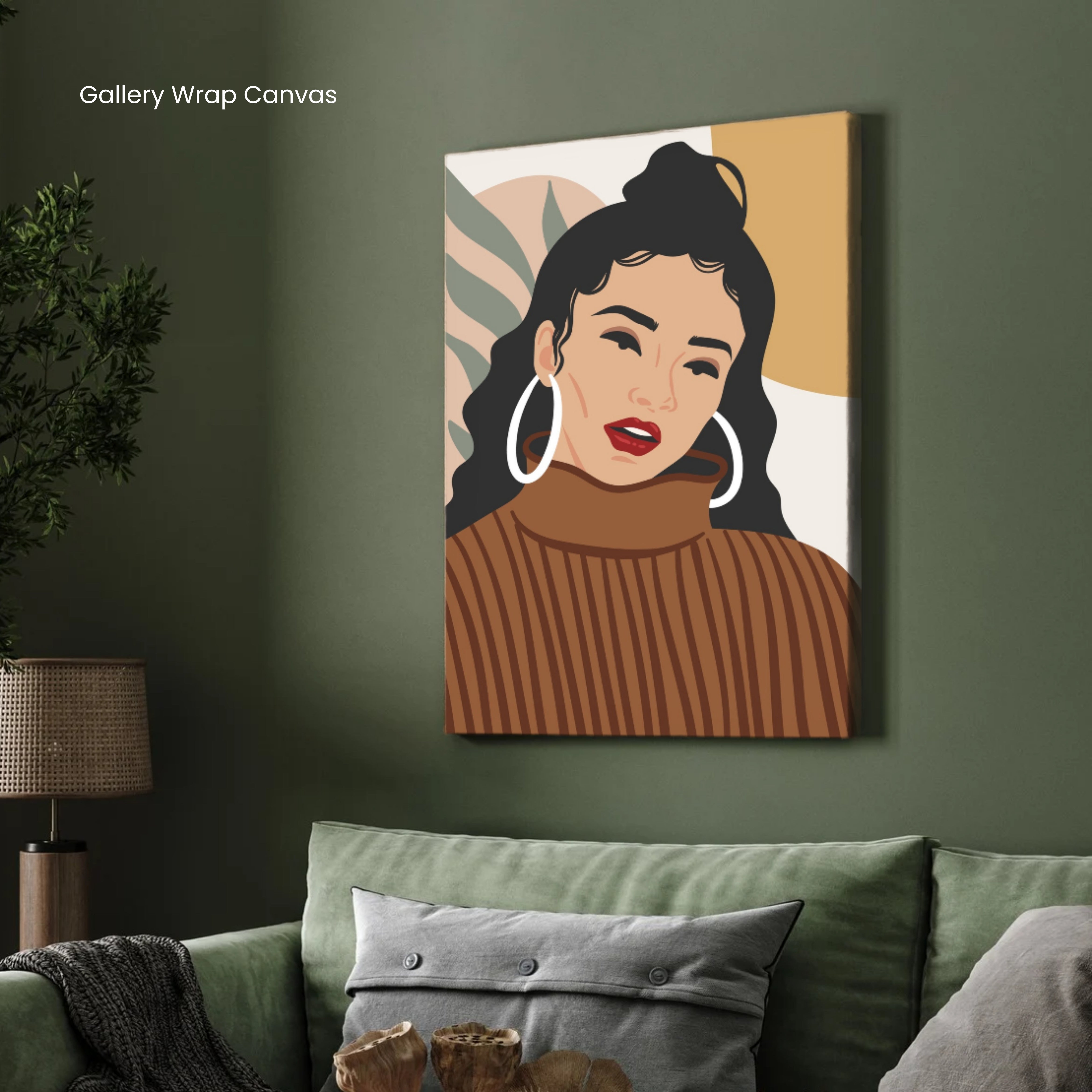 Modern Elegance – Stylish Woman Portrait Wall Art Print 2 : 3 Vertical Premium Wall Art Canvas by MeriDeewar