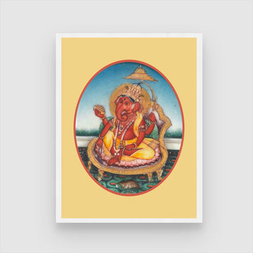 Modern Ganesha Artwork | Unique Indian Painting | MeriDeewar.com 3 : 4 Vertical New Premium Wall Art Canvas by MeriDeewar