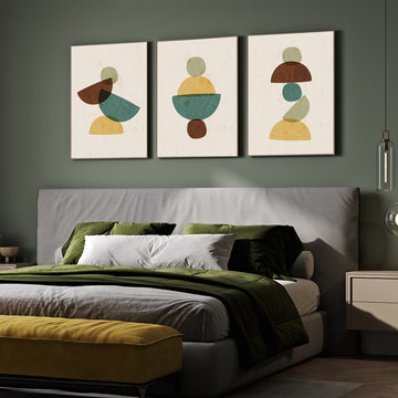 Modern Geometric Art Walls Premium Wall Art Canvas by MeriDeewar