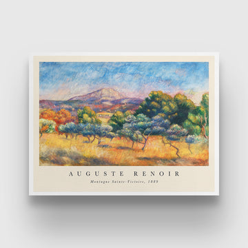 Montagne Sainte-Victoire Painting by Pierre-Auguste Renoir 3 : 4 Horizontal New Premium Wall Art Canvas by MeriDeewar