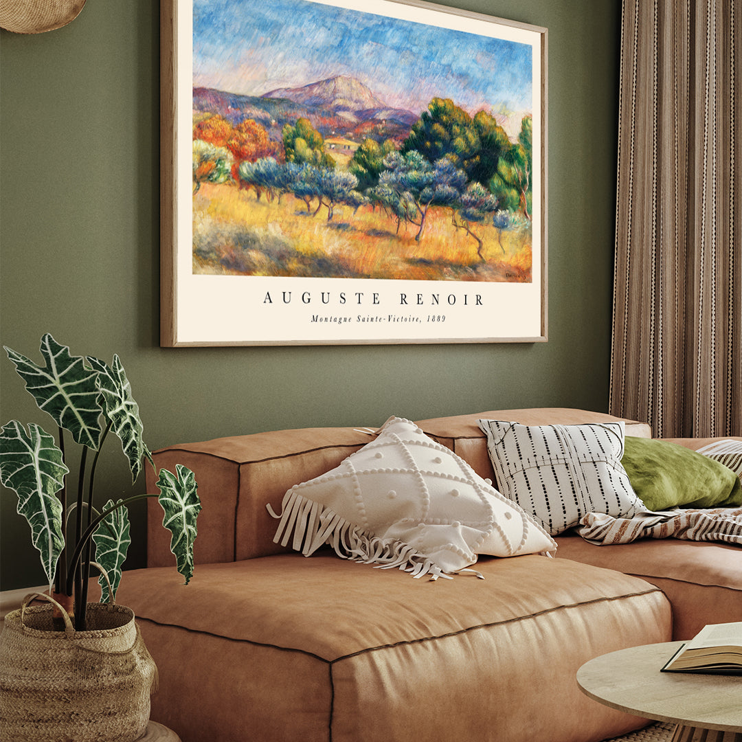 Montagne Sainte-Victoire Painting by Pierre-Auguste Renoir 3 : 4 Horizontal New Premium Wall Art Canvas by MeriDeewar